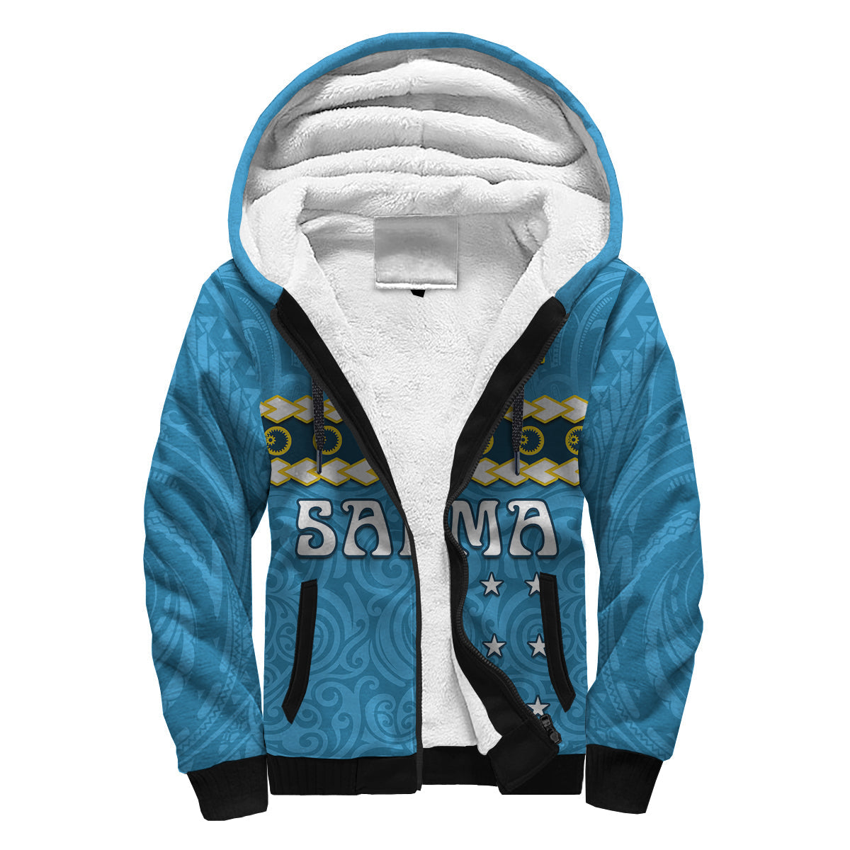 (Custom Personalised) Sanma Province Shepa Hoodie Vanuatu Pig Tusk Polynesian Flag Style