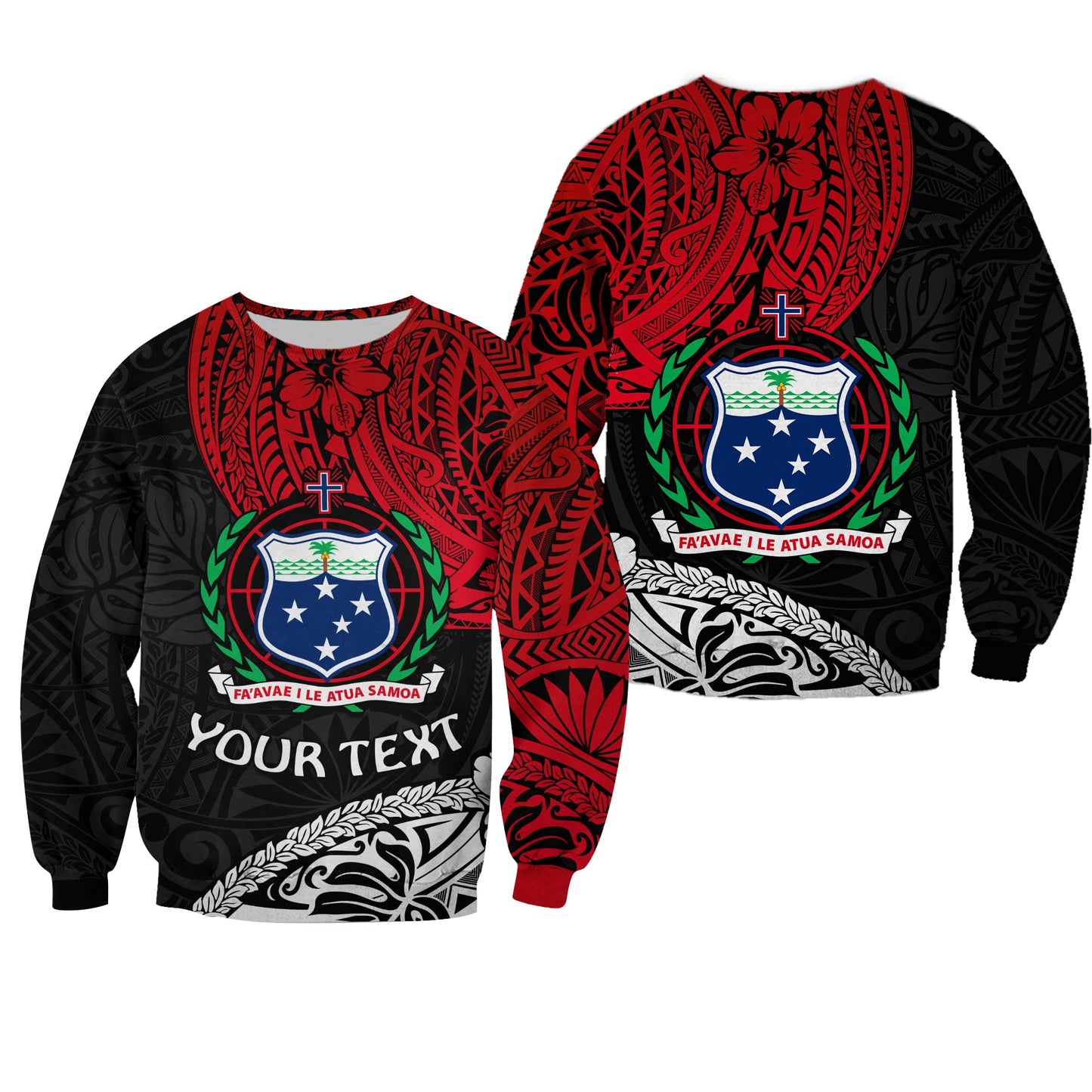 Custom Personalised Samoa Sweatshirt Beloved Samoan Mix Polynesian Pattern