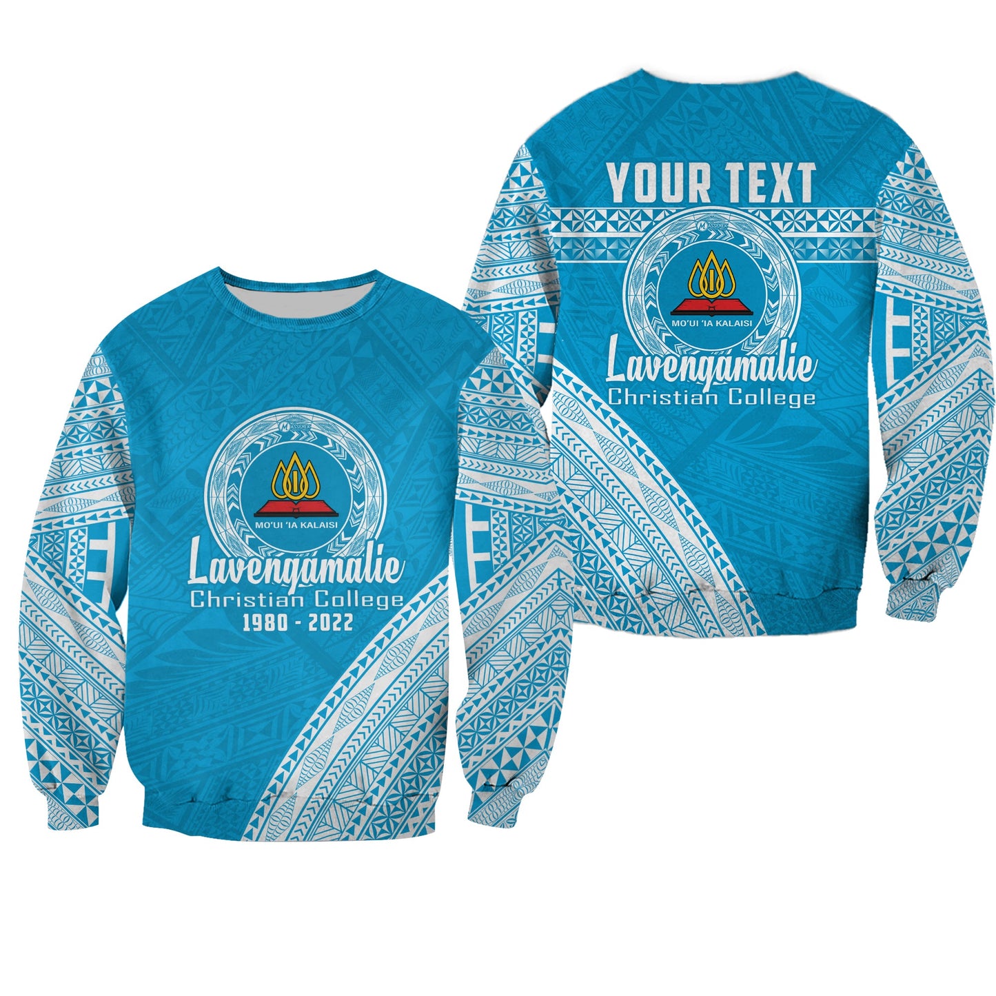 Custom Personalised Lavengamalie College Tonga Sweatshirt Happy 42nd Anniversary