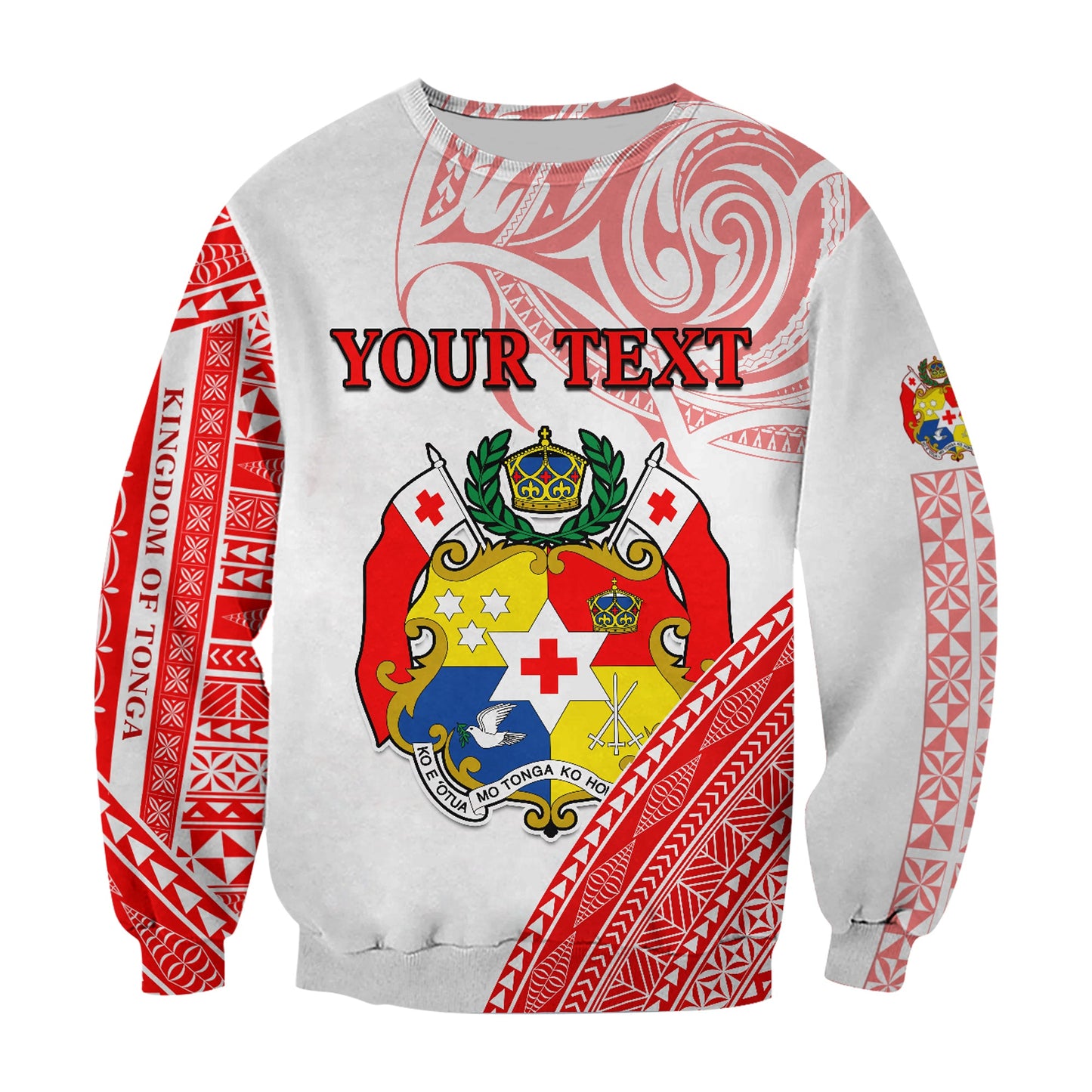 Custom Personalised Tonga Sweatshirt Tongan Pattern Blithesome