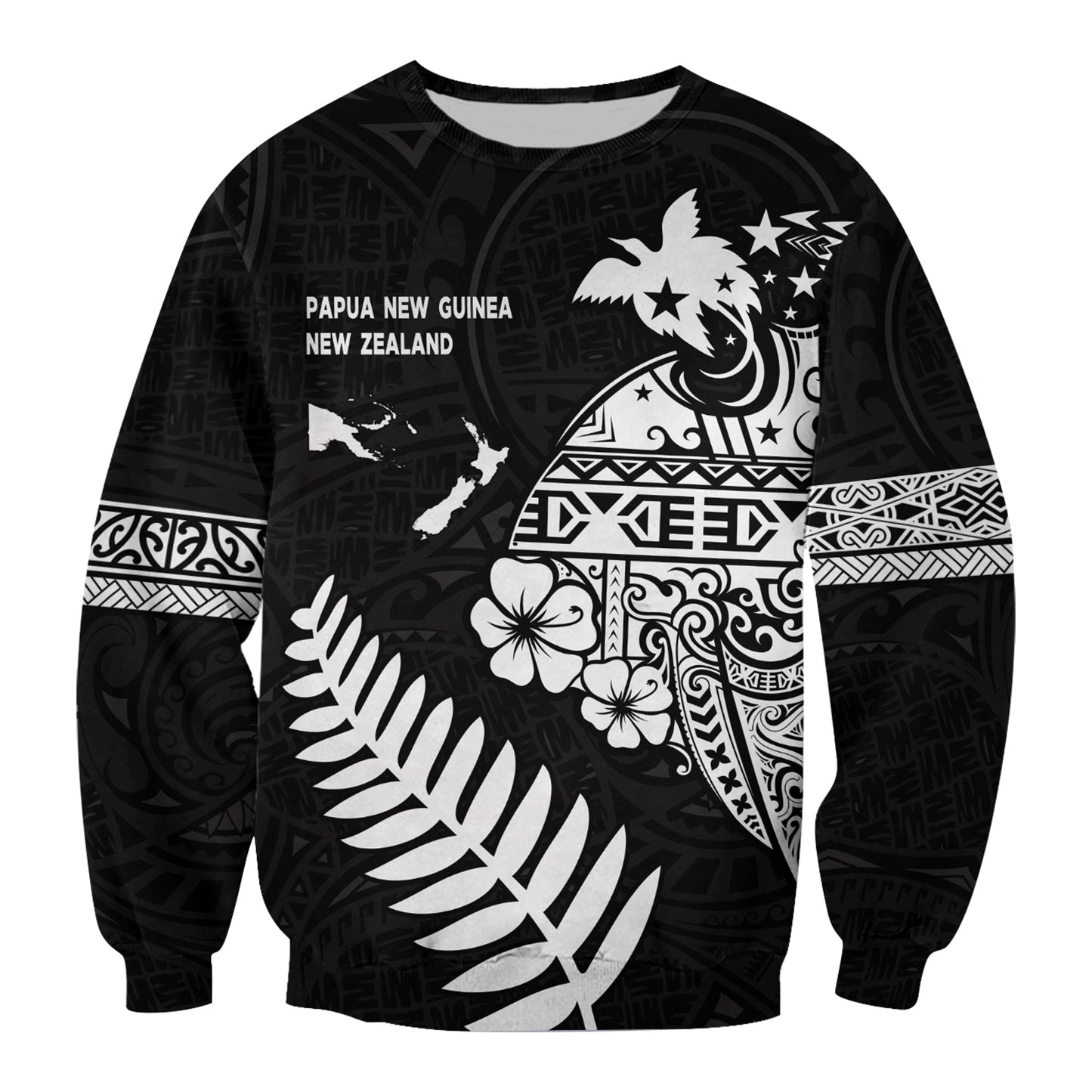 Papua New Guinea and New Zealand Sweatshirt Maori Polynesian
