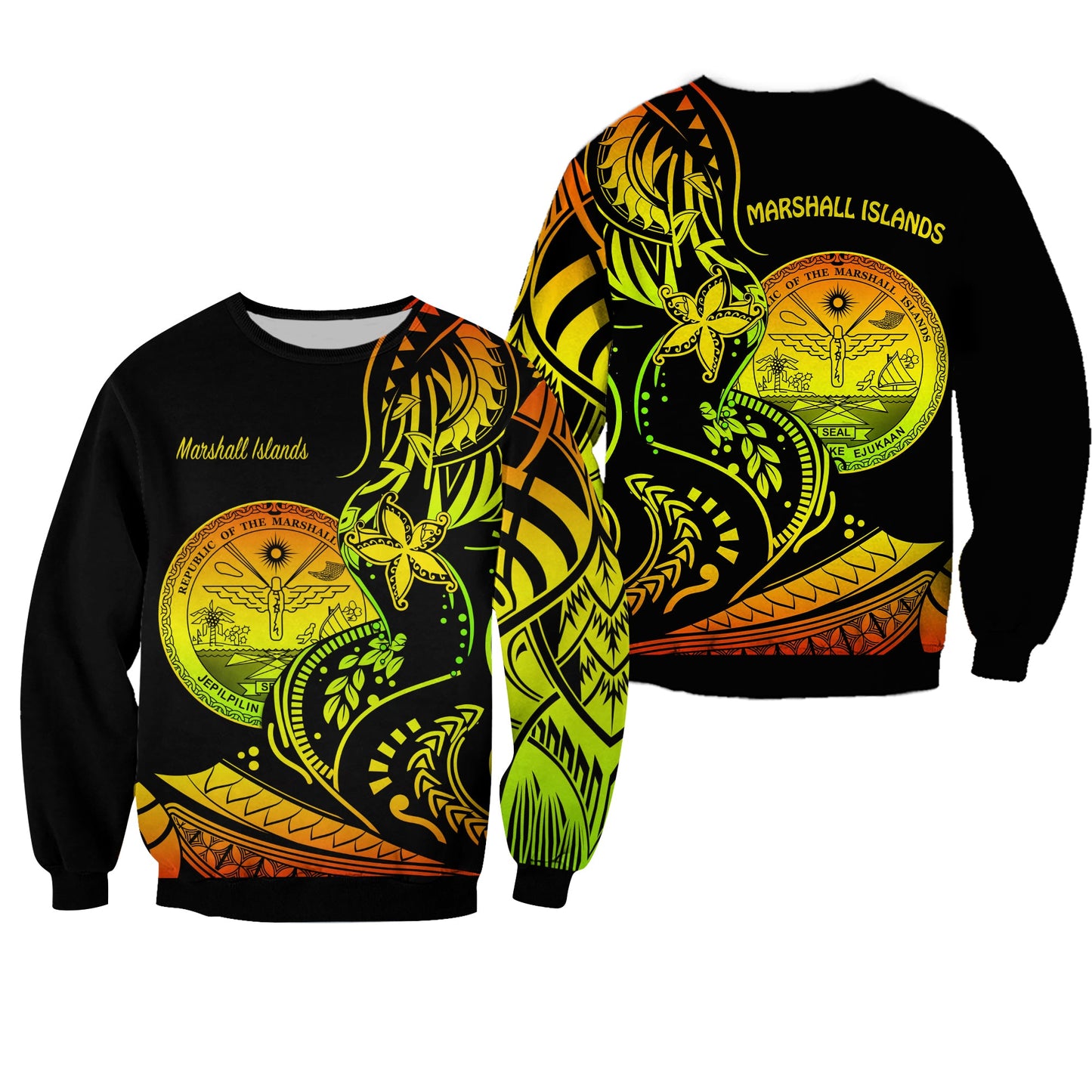 Marshall Islands Sweatshirt Proud Seal Star Version Reggae
