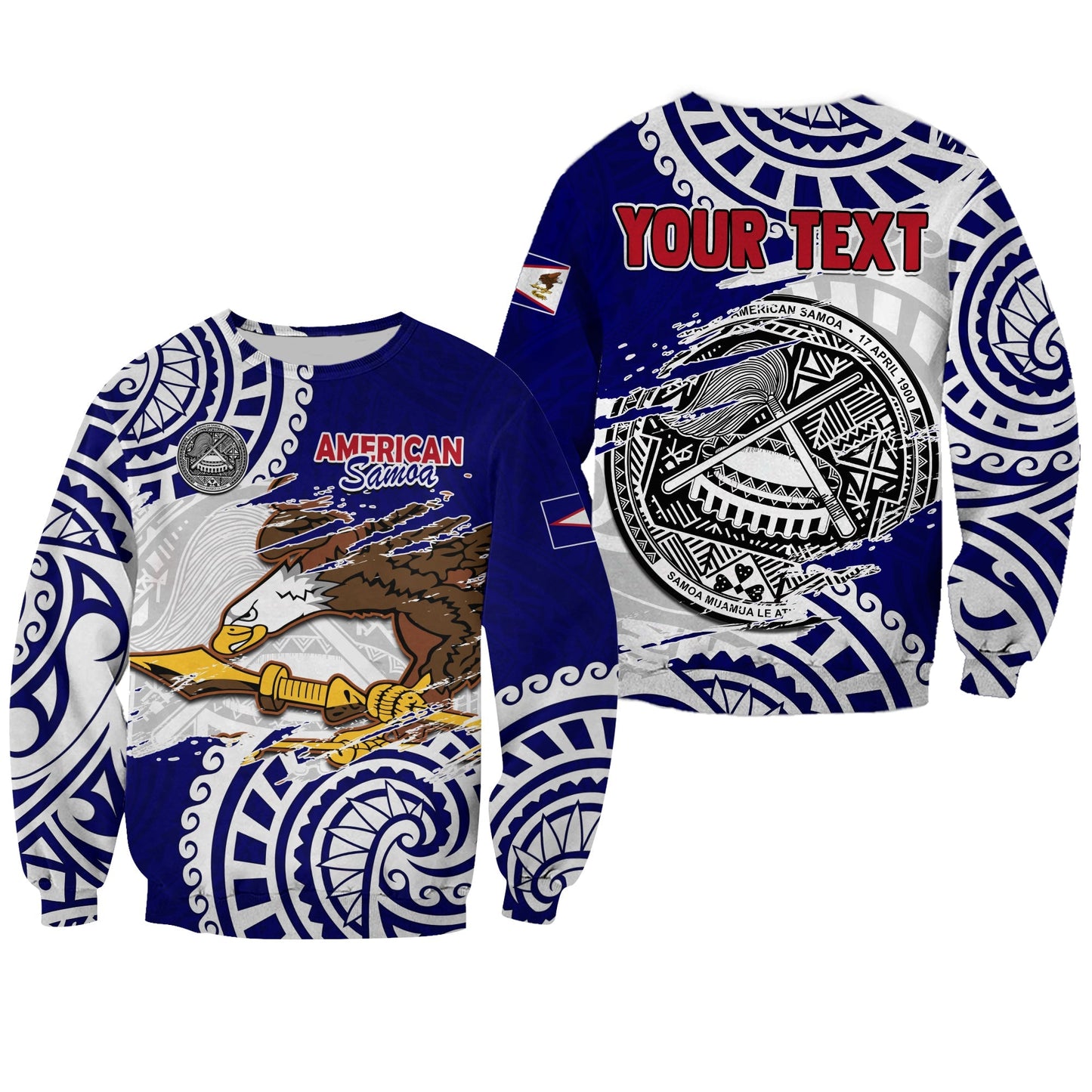 Custom Personalised American Samoa Independence Day Sweatshirt Polynesian Special Version