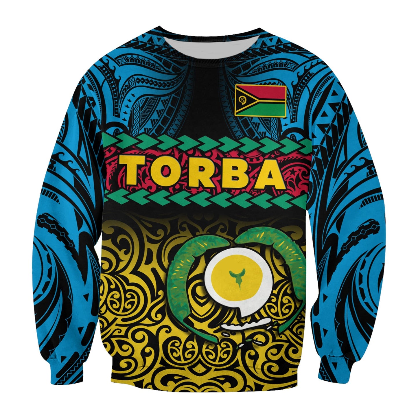 Torba Province Sweatshirt Vanuatu Pig Tusk Polynesian Flag Style