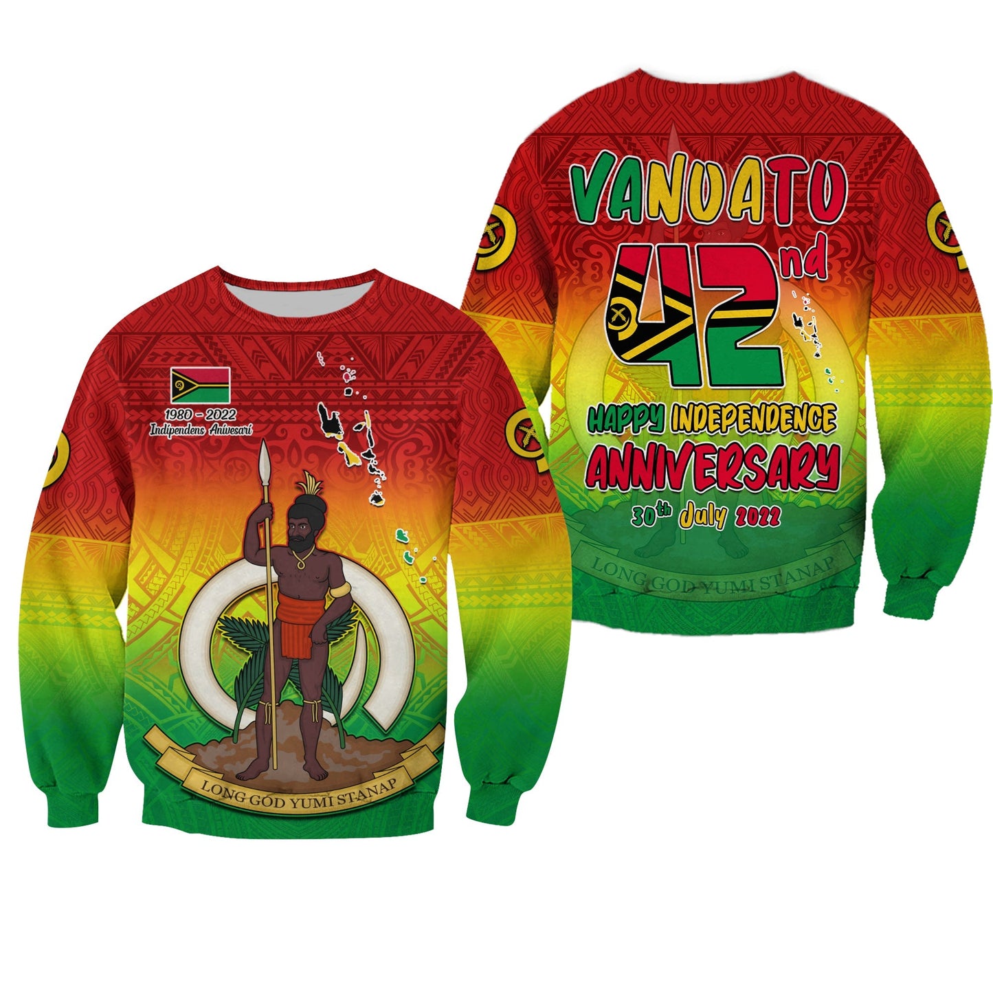 Vanuatu Independence Day Sweatshirt 42nd Anniversary Yumi Yumi Yumi