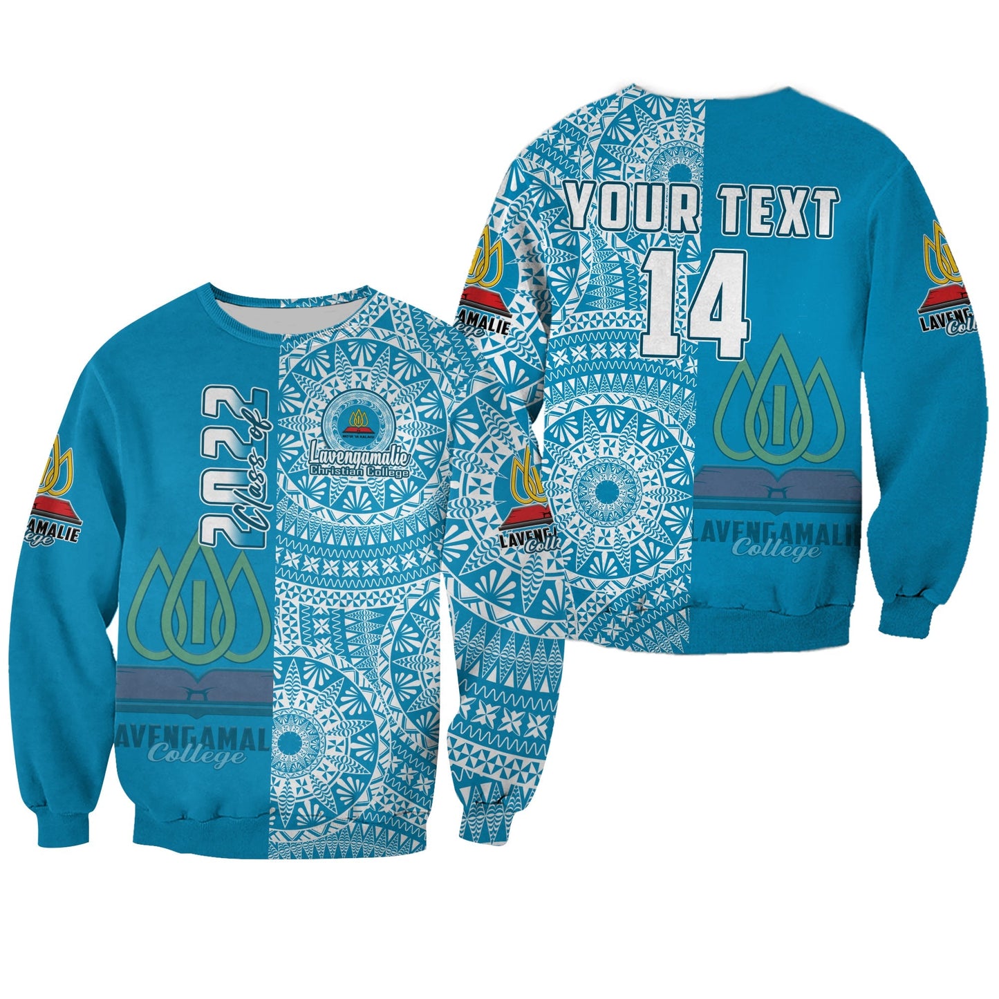Custom Personalised Lavengamalie Tonga College Sweatshirt Class Of Year Tongan Ngatu Pattern