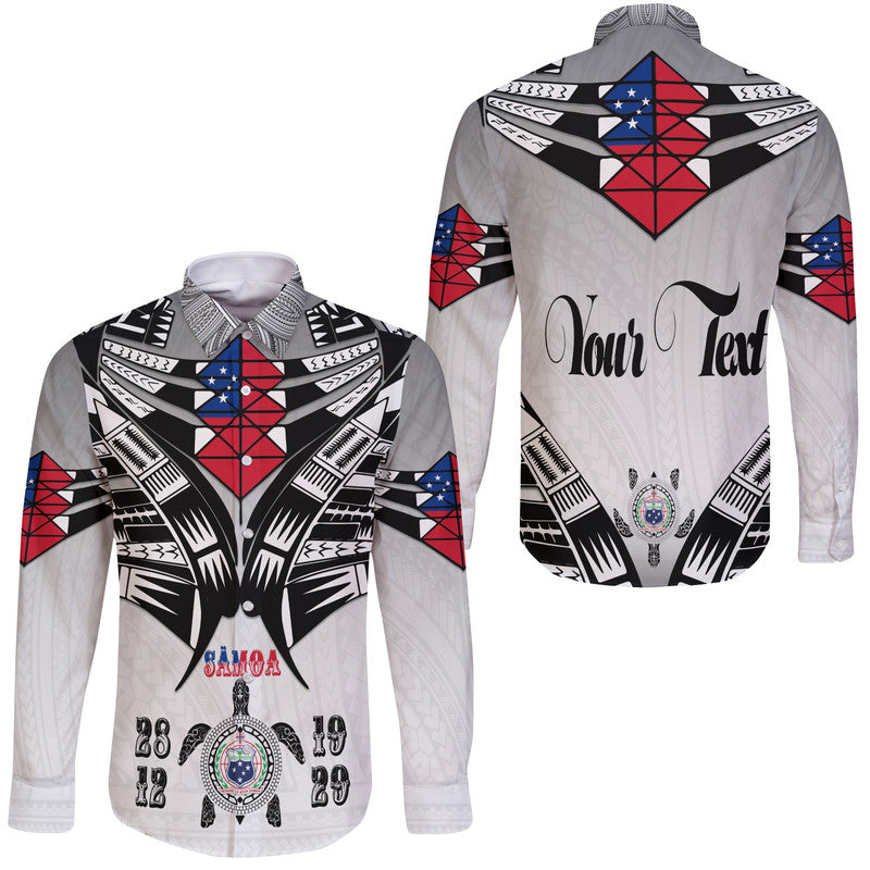 (Custom Personalised) Samoa Black Saturday Hawaii Long Sleeve Button Shirt 28 Dec 1929 Visual Arts