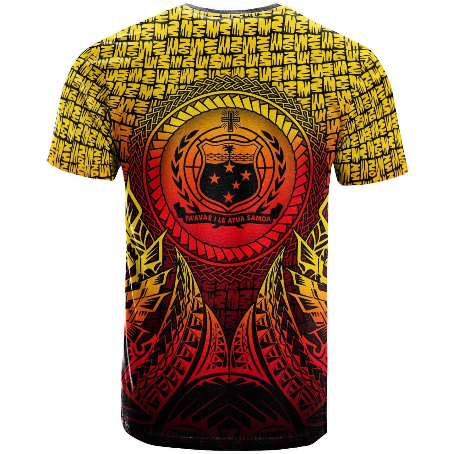 Samoa T - Shirt - Circle Pattern Yellow