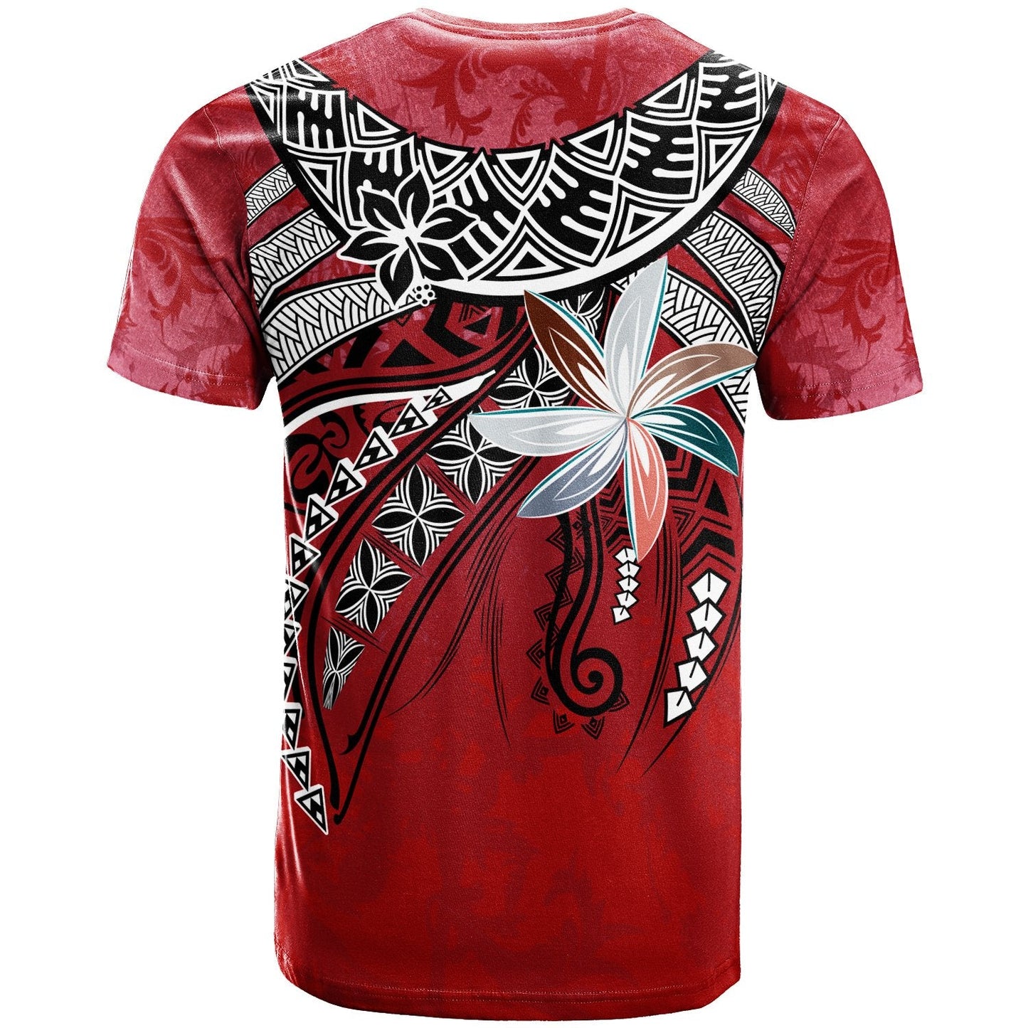 American Samoa T - Shirt - Fanciful Forest Red Color