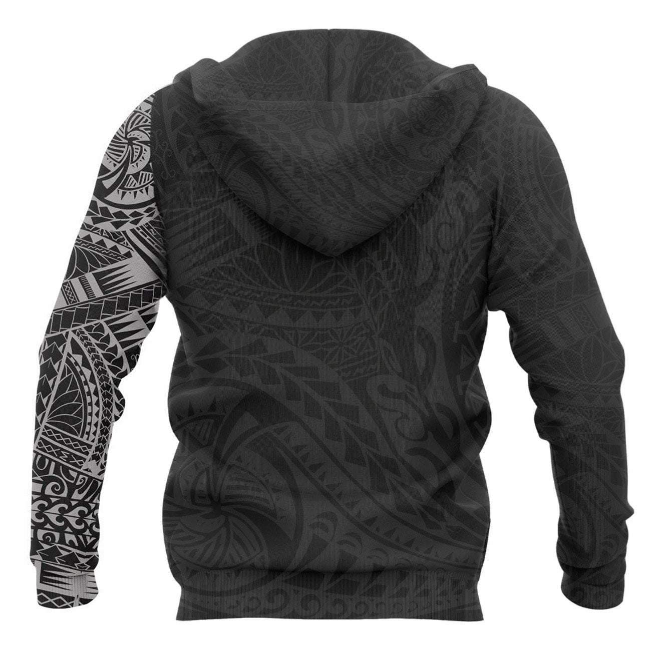 Polynesian Hoodie - Kanaka Maoli Flag Polynesian Tattoo Style Special Black Unisex Zip Hoodie