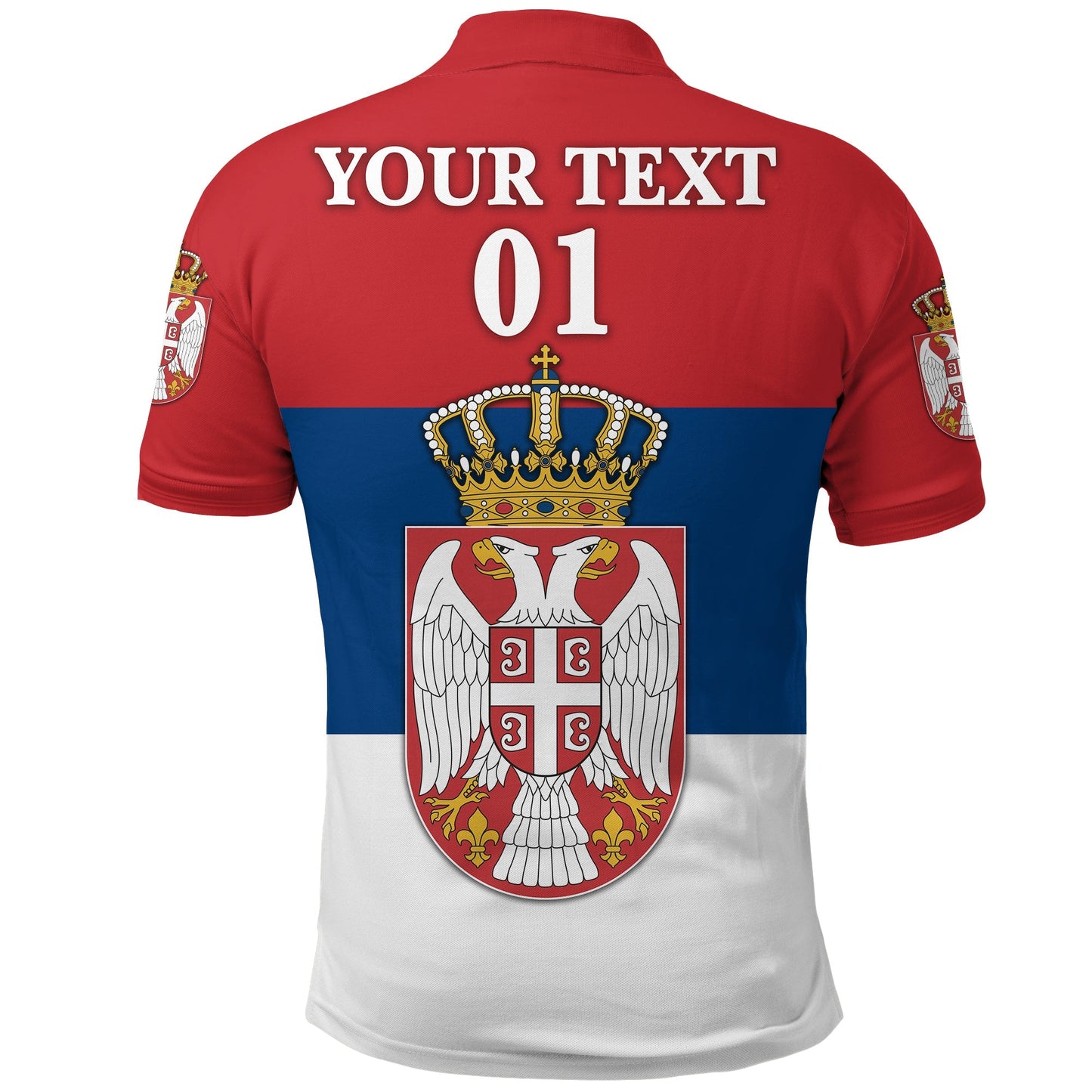 Custom Serbia Polo Shirt Srbija Flag Style