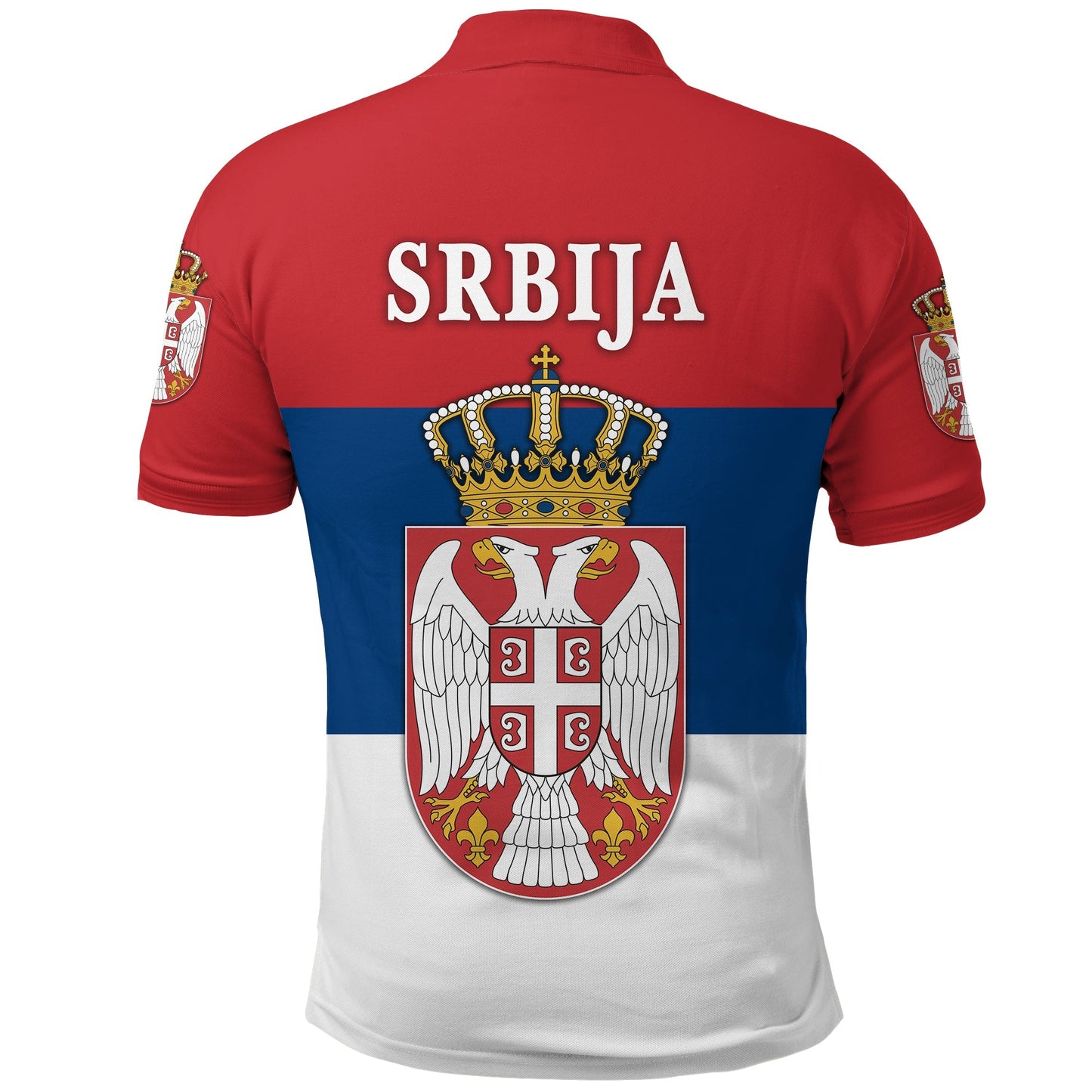 Serbia Polo Shirt Srbija Flag Style