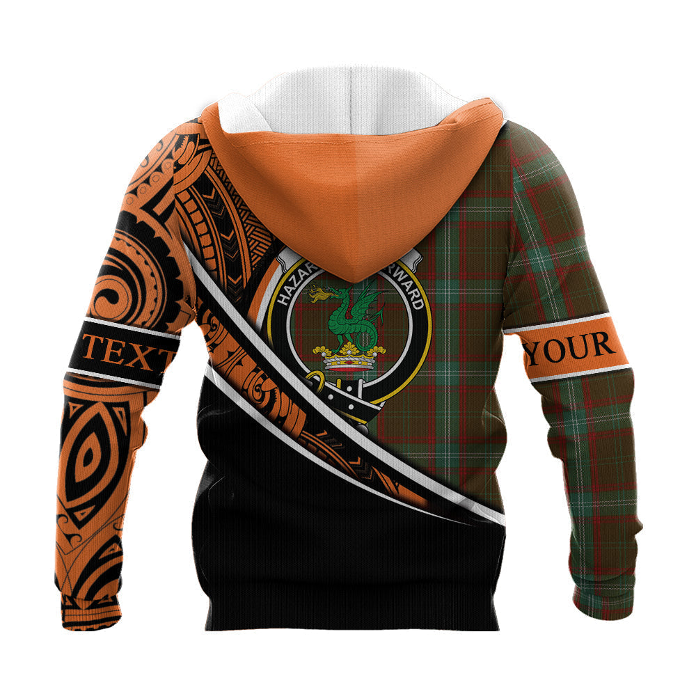 Printivon Seton Hunting Knitted Hoodie Pattern Polynesian Custom Text