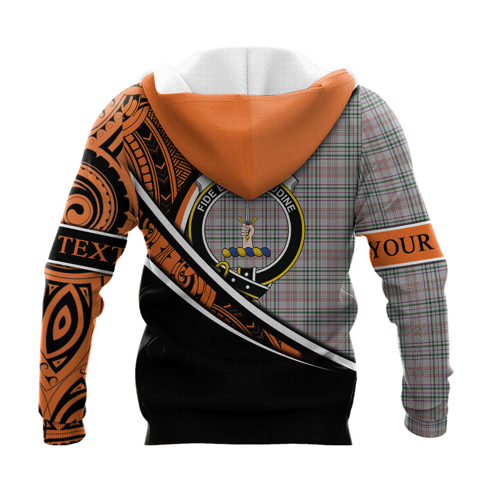 Printivon Shaw Dress Knitted Hoodie Pattern Polynesian Custom Text