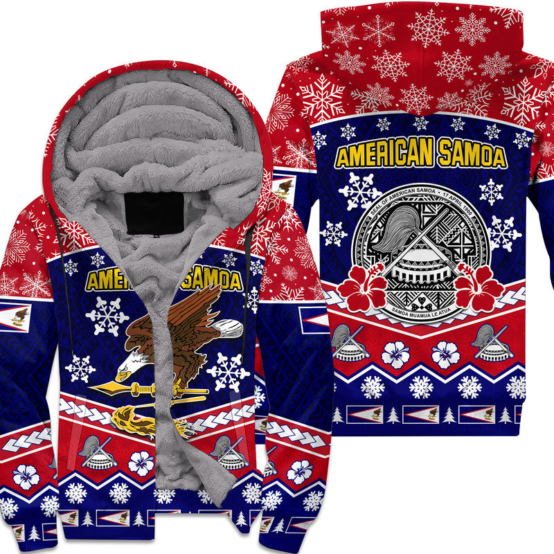 American Samoa Tribal Polynesian Christmas Vibe Sherpa Hoodie