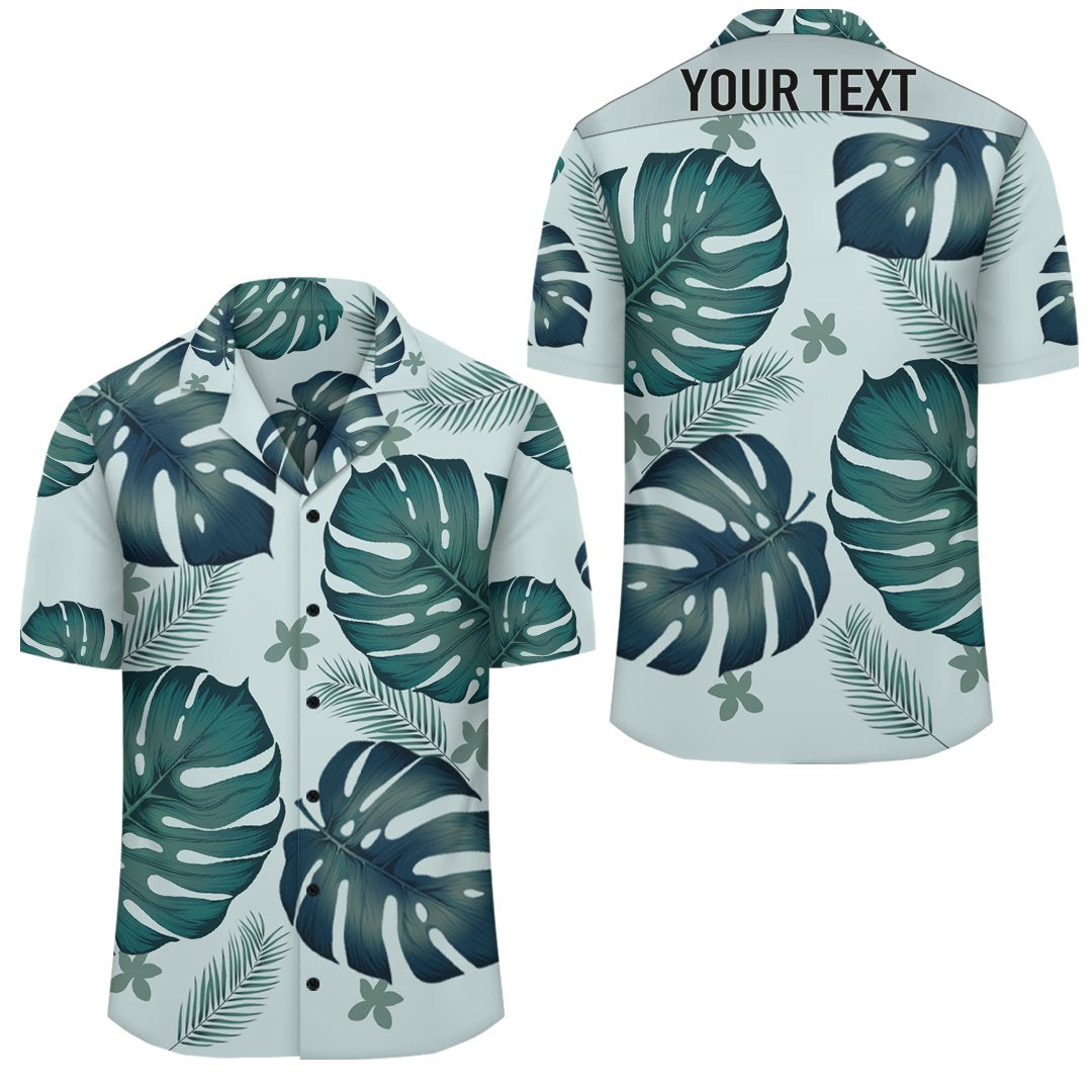 Personalized Monstera Tropical Hawaiian Shirt - Haka Style
