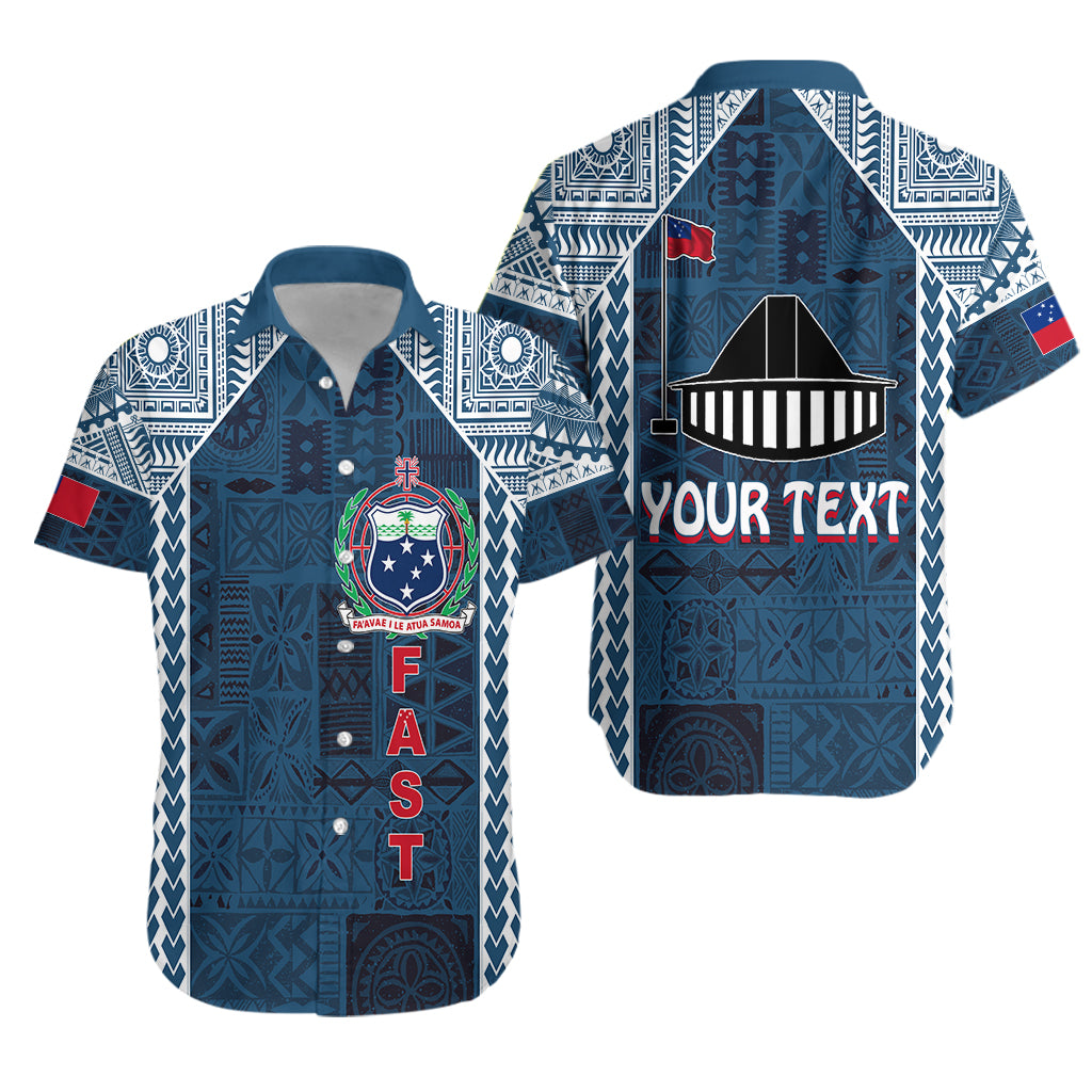 Customize Personalize F.A.S.T Samoa Mix Tapa Pattern Simple Style Hawaiian Shirt
