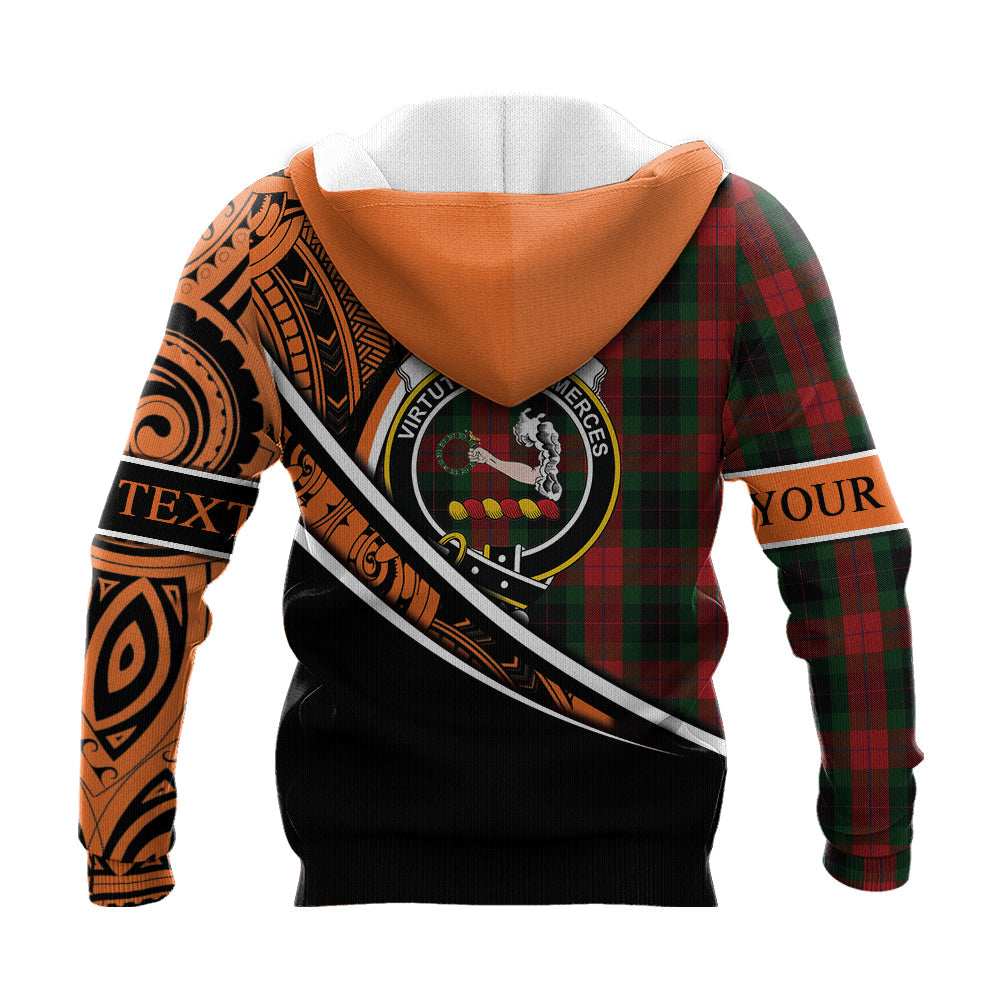 Printivon Skene Of Cromar 02 Knitted Hoodie Pattern Polynesian Custom Text