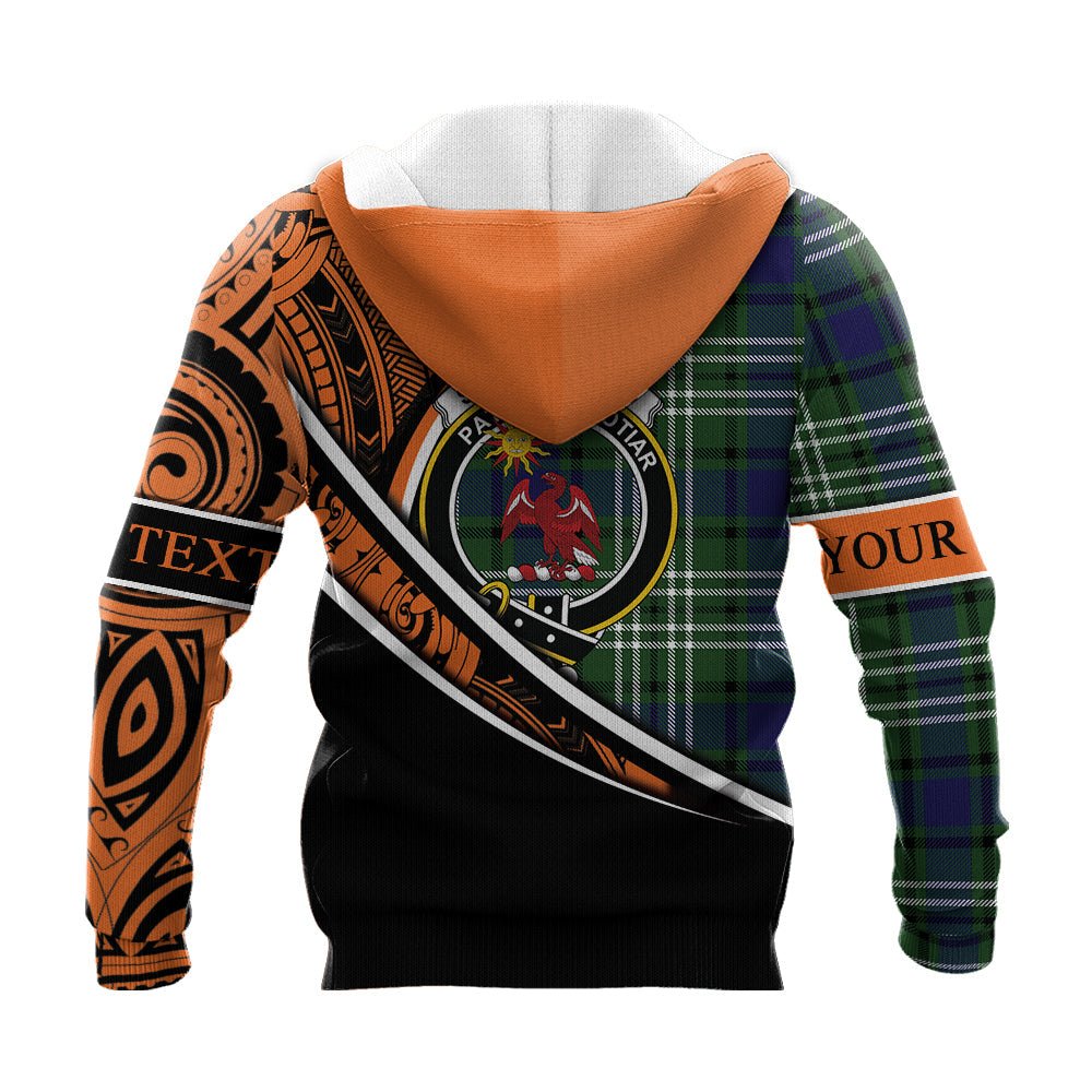 Printivon Spottiswood Knitted Hoodie Pattern Polynesian Custom Text