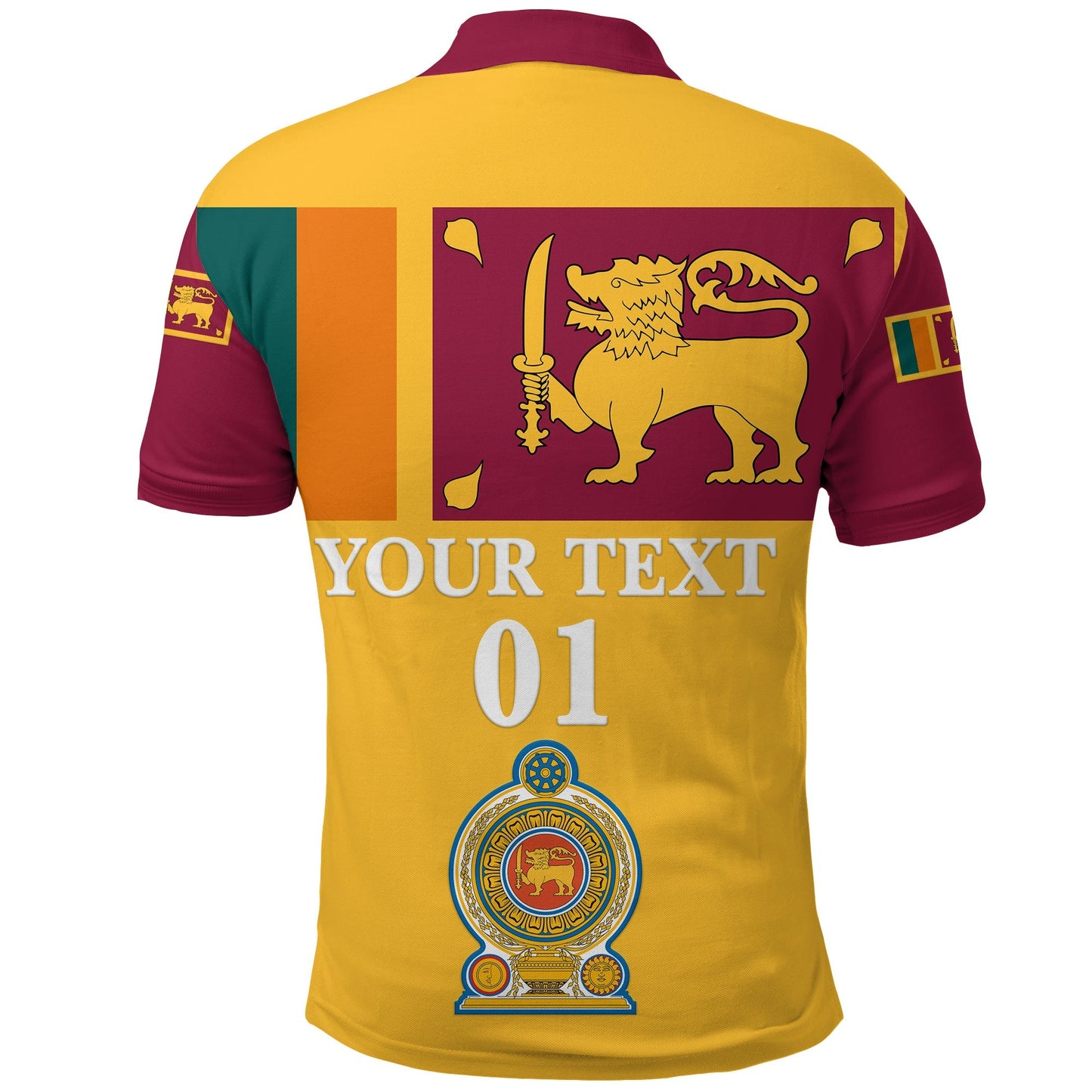 Custom Sri Lanka Polo Shirt Flag Vibes