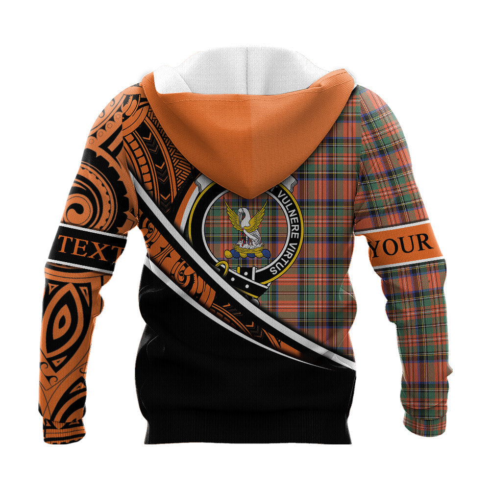 Printivon Stewart Royal Ancient Knitted Hoodie Pattern Polynesian Custom Text