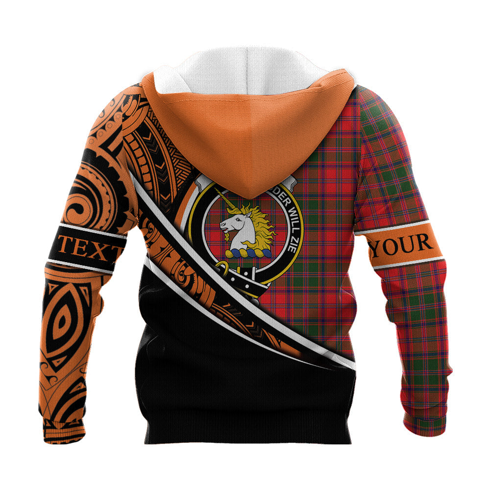 Printivon Stewart Of Appin Modern Knitted Hoodie Pattern Polynesian Custom Text