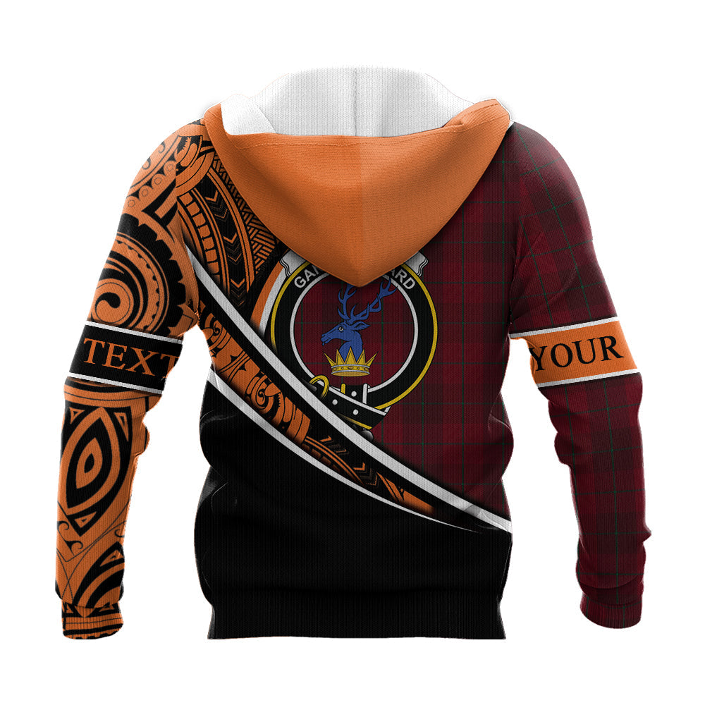 Printivon Stirling Of Keir Knitted Hoodie Pattern Polynesian Custom Text