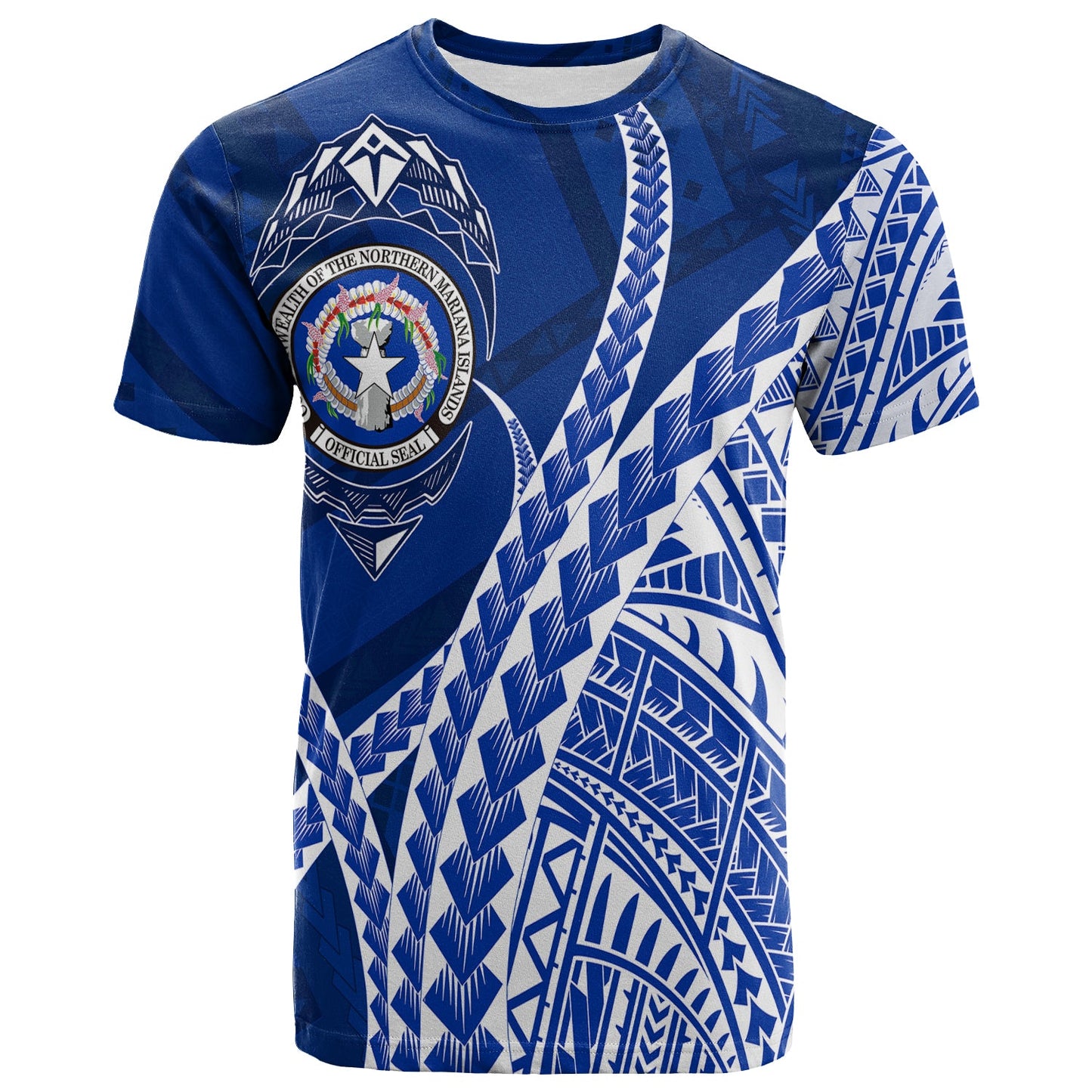 North Mariana Our Story Begins Geometrical Polynesian Pattern T Shirt