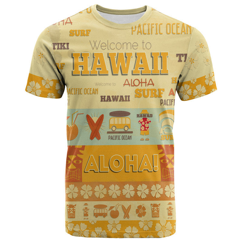Hawaii Surf Retro Style T Shirt