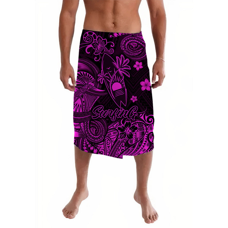 Hawaii Surfing Polynesian Lavalava Unique Style - Pink