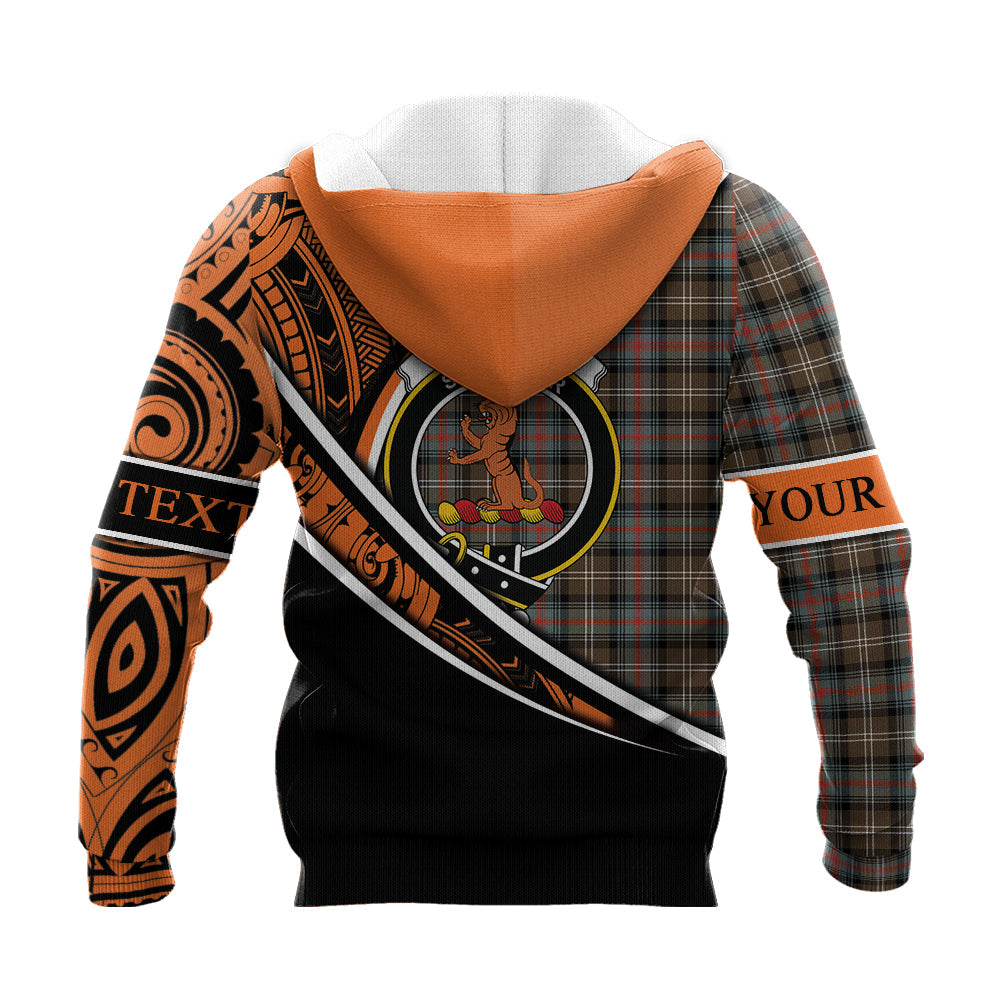 Printivon Sutherland Weathered Knitted Hoodie Pattern Polynesian Custom Text