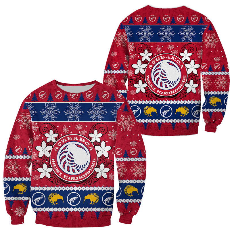 New Zealand Aotearoa Meri Kirihimete Sweater Maori Kiwi Christmas