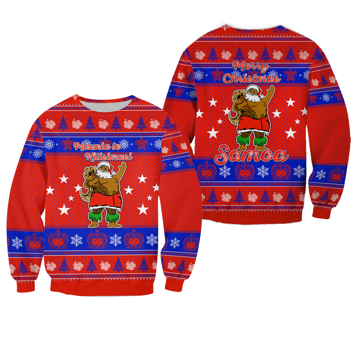 Samoa Christmas Maunia Le Kilisimasi Santa Polynesia Tatoo Sweatshirt