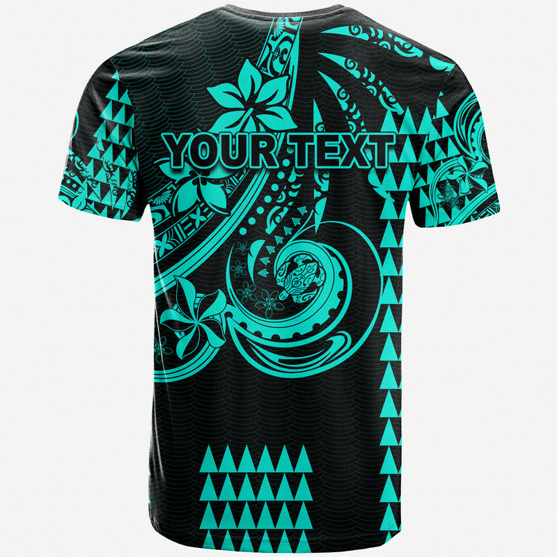 (Custom Personalised) Kakau Hawaiian Polynesian T Shirt Turquoise Green