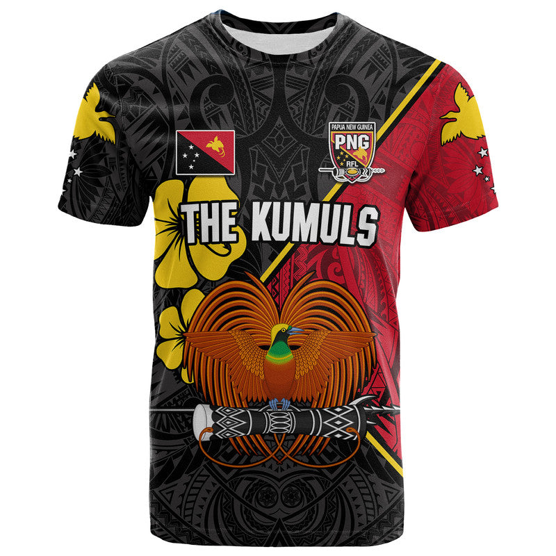 Custom Text And Number The Kumuls Png T Shirt Papua New Guinea Polynesian Dynamic Style Black