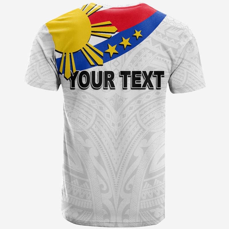 Custom Personalised Pilipinas T Shirt Simple Style - White