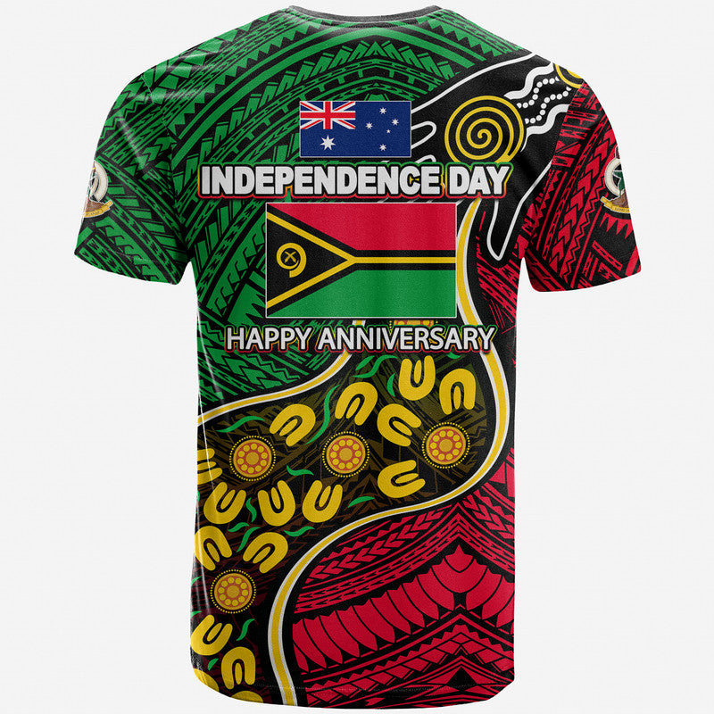 Vanuatu Mix Aboriginal Happy Independence Day T Shirt