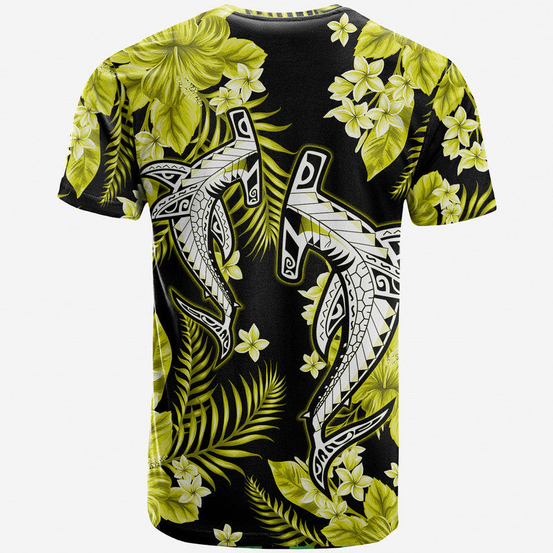 Hawaii Summer Colorful Shark T Shirt Yellow