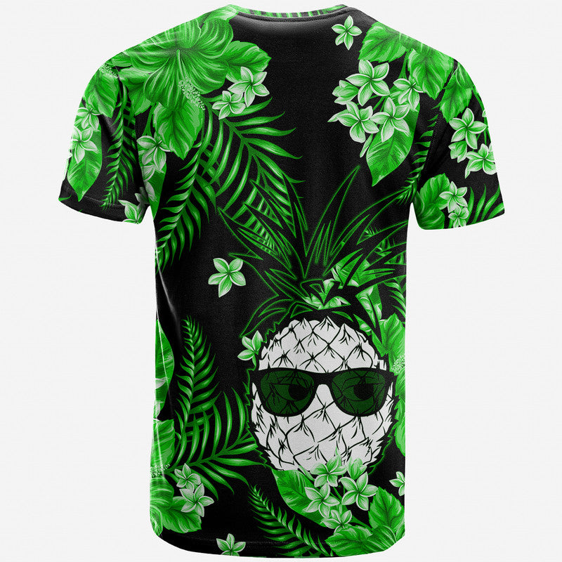 Hawaii Summer Colorful Pineapple T Shirt Green