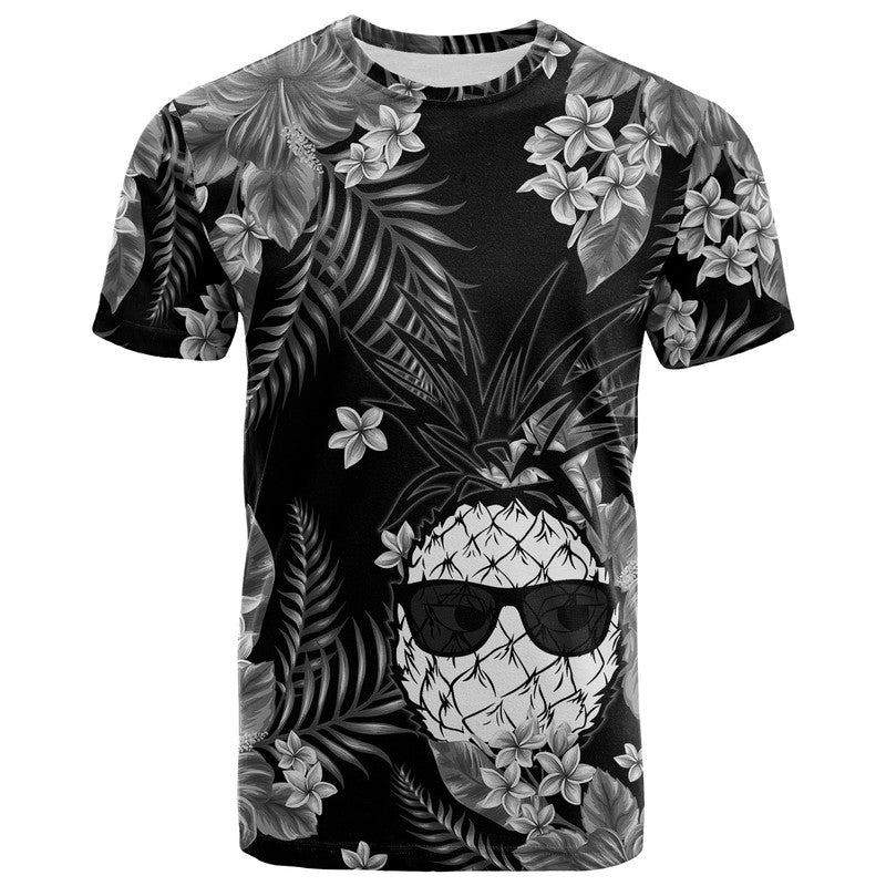 Hawaii Summer Colorful Pineapple T Shirt Gray