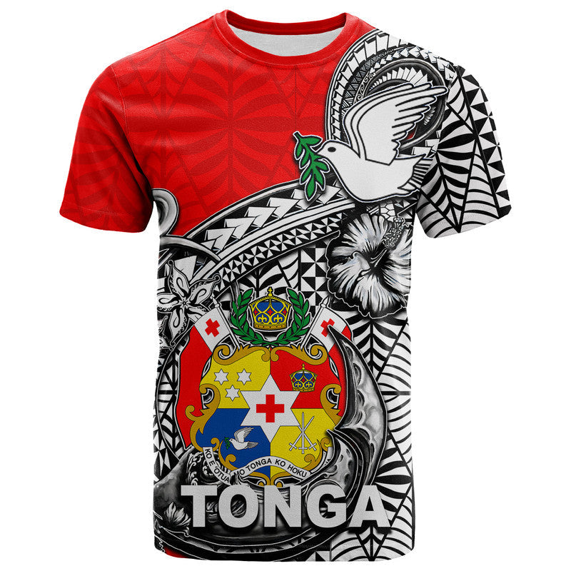 Tonga Hook Tattoo T Shirt Tonga Polynesian Pattern Red Shirt