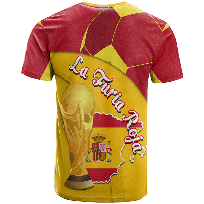 Spain Football Champions T Shirt Spain Flag With Soccer Ball