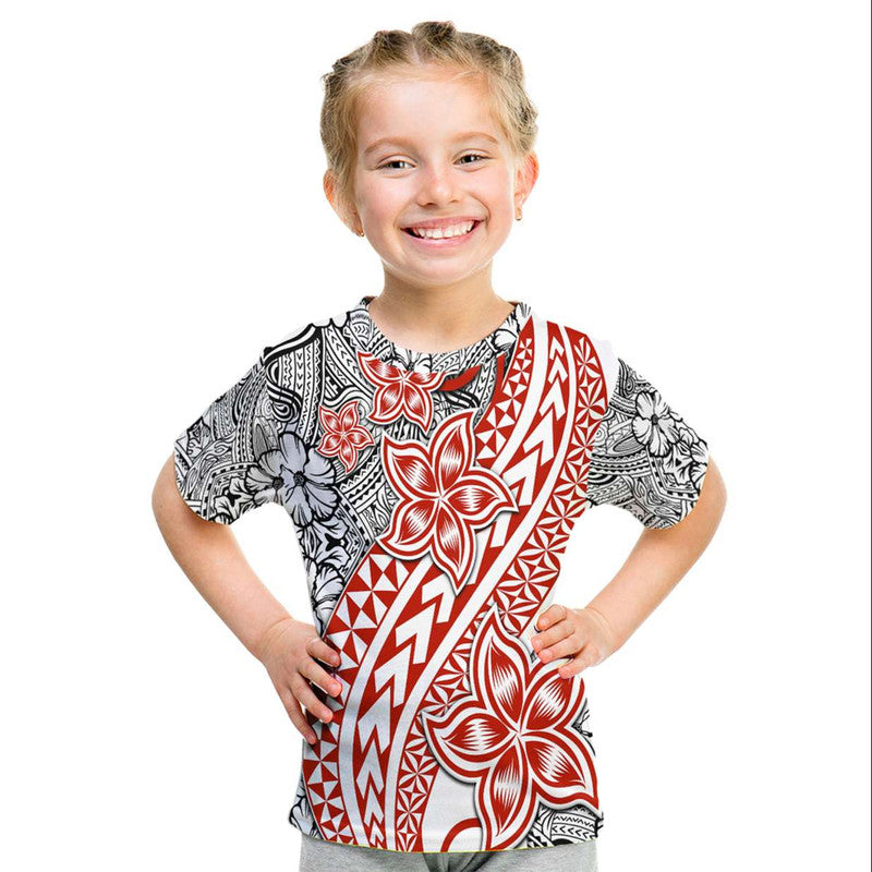 Traditional Polynesian Tribal Tattoo Retro T Shirt Red