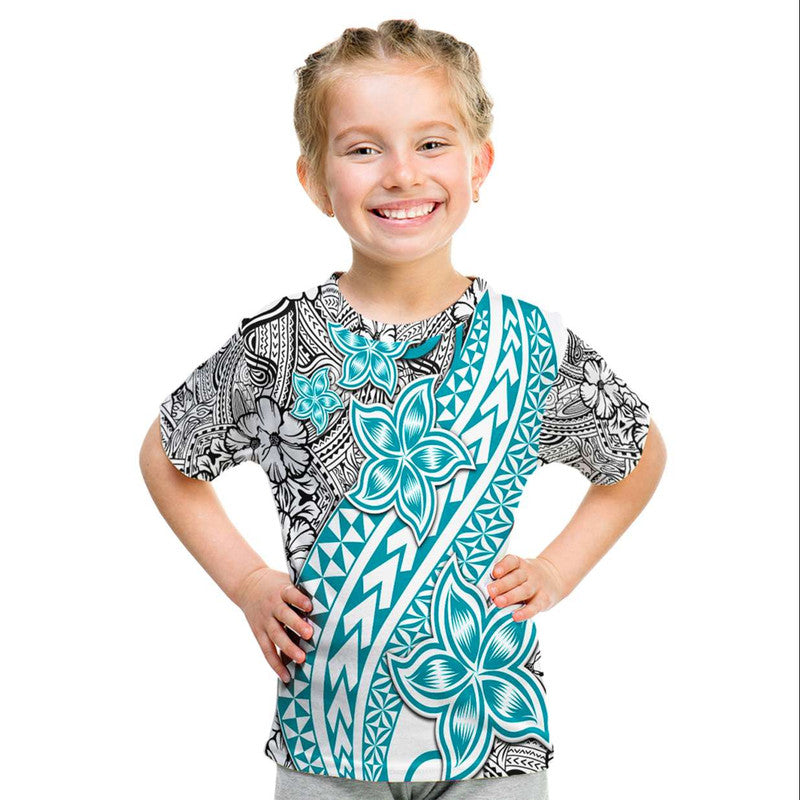 Traditional Polynesian Tribal Tattoo Retro T Shirt Turquoise