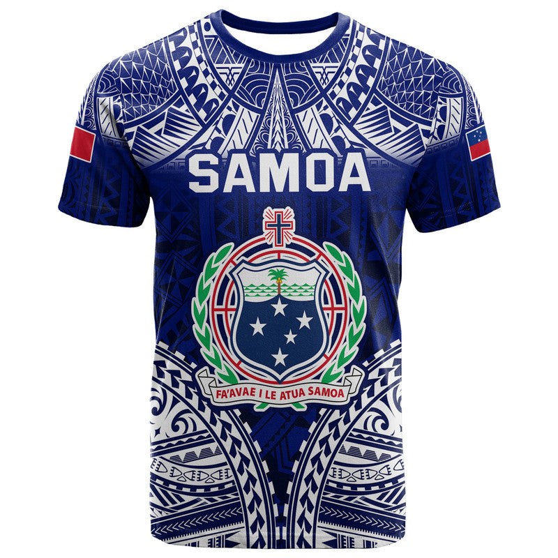 Samoa Coat Of Arms T Shirt Polynesian Pattern