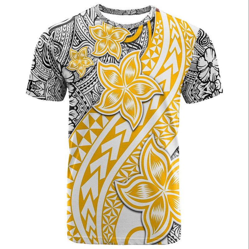 Traditional Polynesian Tribal Tattoo Retro T Shirt Yellow
