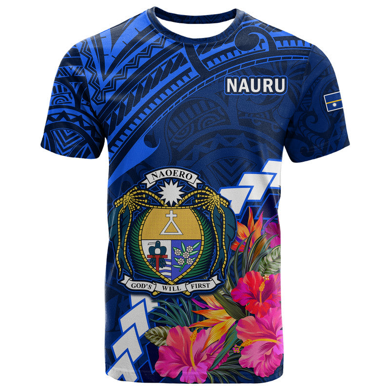 Nauru Coat Of Arms T Shirt Polynesian Tropical