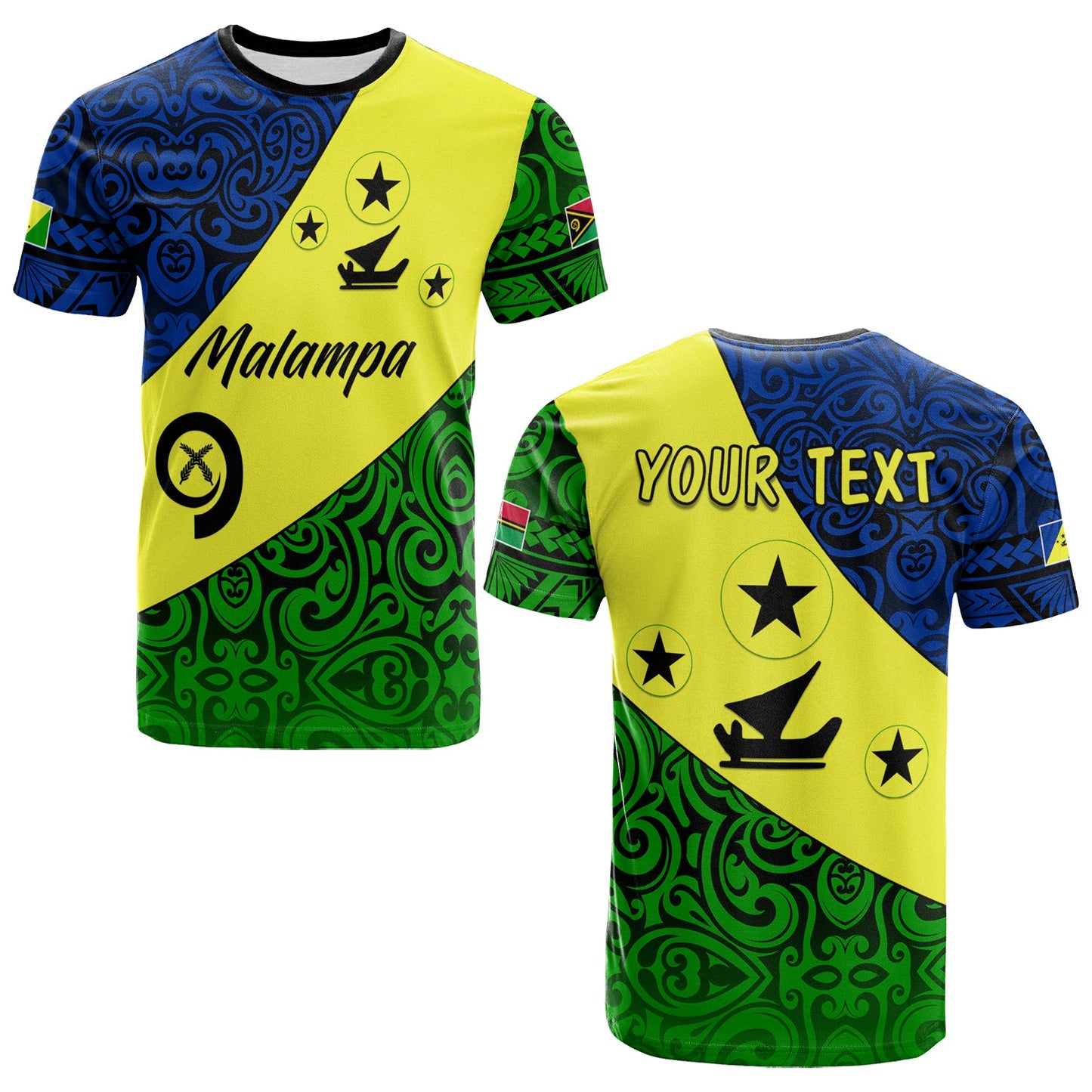 Custom Personalised Malampa Province T Shirt Vanuatu Pattern