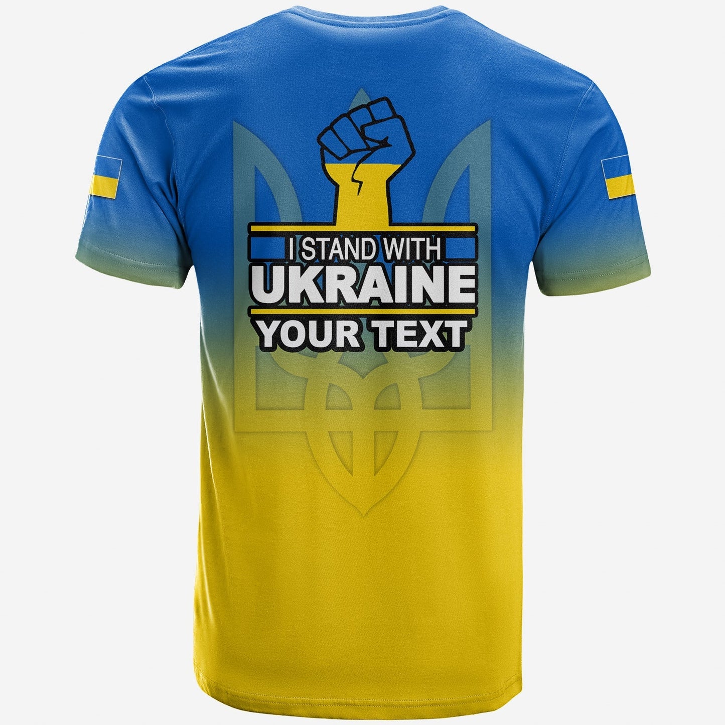 Custom Ukraine T Shirt With Map Stand With Ukraine