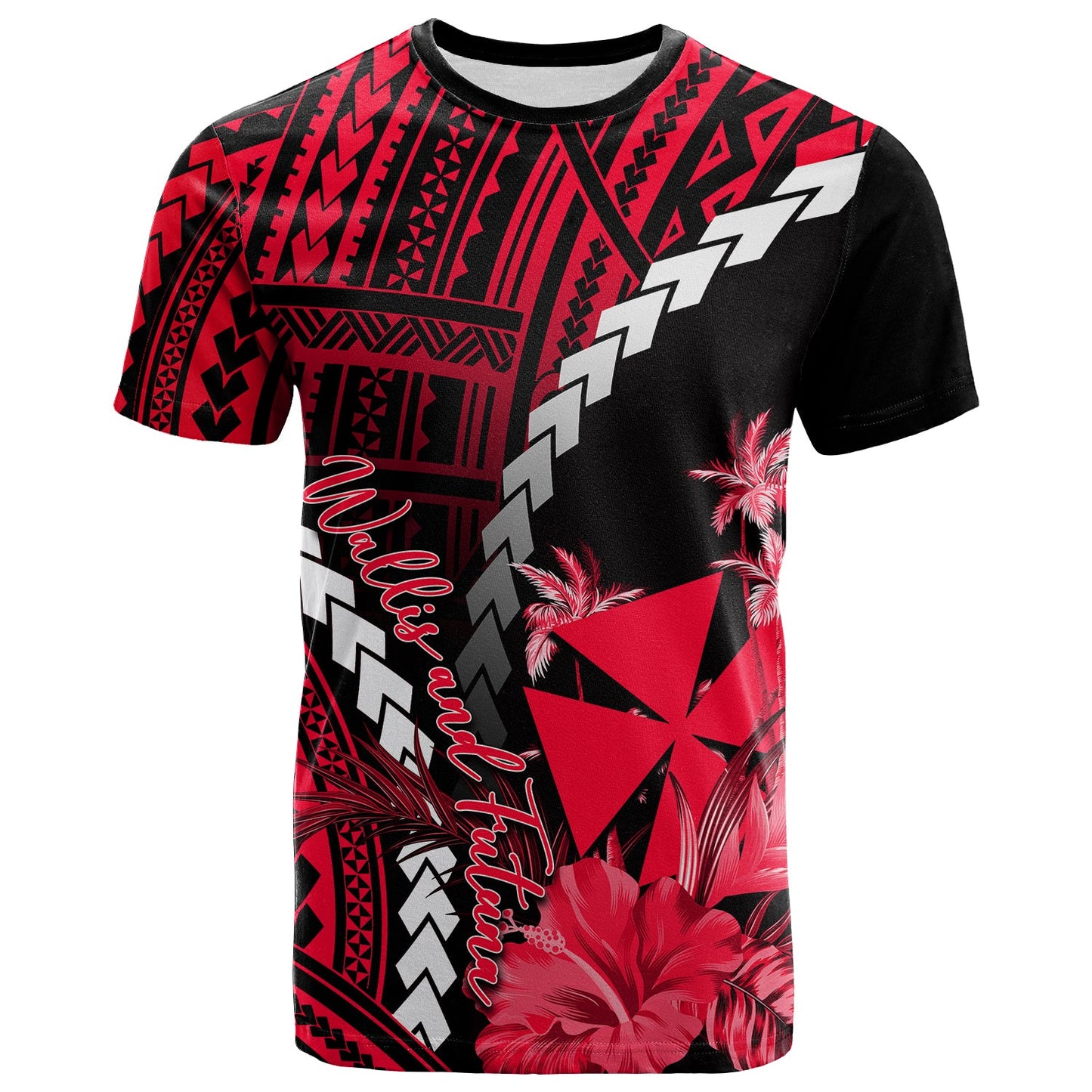 Wallis and Futuna T Shirt Polynesian Style Red Color